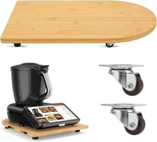 Keukenmachine glijplank accessoire 41 x 30 cm bamboe