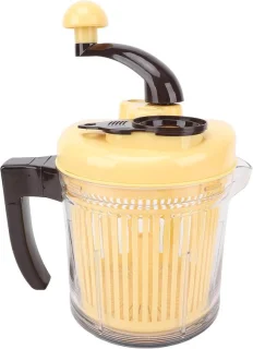 Keukenmachine handmatig - groentehakker en vleesmolen - 2500 ml - grijs