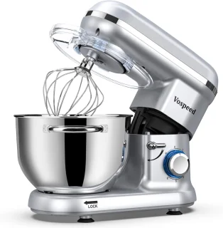 Keukenmachine kneedmachine elektrische mixer - 1500w - 6.2qt kom - zwart