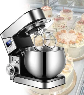 Keukenmachine met deegklopper 5,5 liter rvs