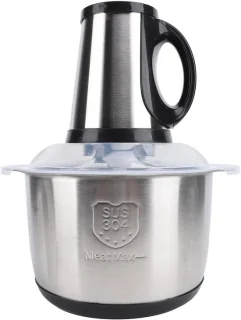 Keukenmachine met hakmolen, 5 liter kom, zilver