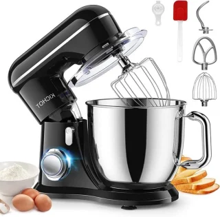 Keukenmachine met kantelbare kop, 4,5L kom, zwart