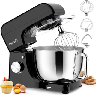 Keukenmachine met kneedmixer, 5,5 liter, zwart