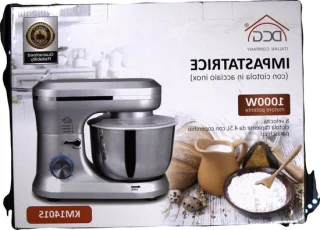 Keukenmachine met mixer kom, zilver