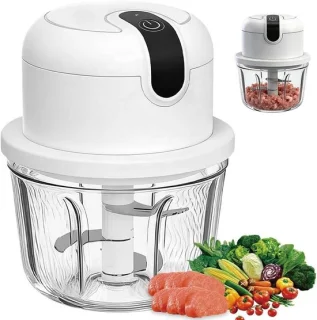 Keukenmachine mini hakker 1.5 liter zilver