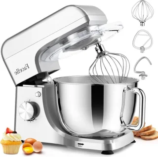 Keukenmachine mixer 55 liter zilver
