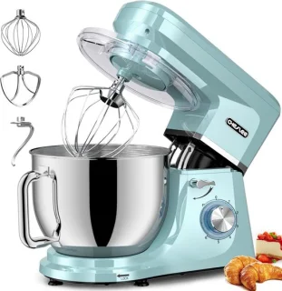 Keukenmachine mixer deegkneedmachine 7,2 liter blauw