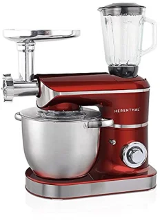 Keukenmachine mixer deegmaker 7.5 liter kom rood
