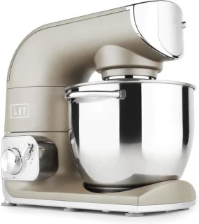 Keukenmachine - Mixer Deegmaker - Bakken en Koken - Volledig Metalen Motor - 5.5L Kom - Zilver