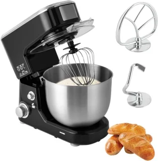 Keukenmachine - mixer en deegmaker - zwart zilver