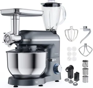 Keukenmachine multifunctioneel - keukenrobot foodprocessor - grijs