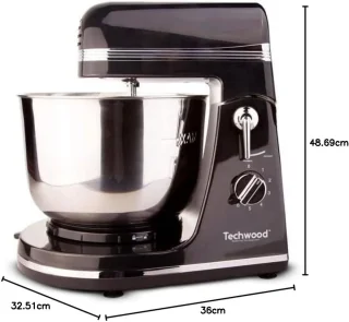 Keukenmachine RVS-kom 3,5 L Zwart
