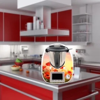 Keukenmachine Sticker - Apparaat Plakfolie - Keuken Decoratie - Op Maat Gemaakt - 326 x 326 cm - Roze