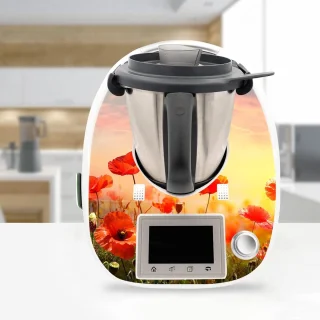 Keukenmachine Sticker - Apparaat Plakfolie - Keuken Decoratie - Op Maat Gemaakt - 326 x 326 cm - Roze