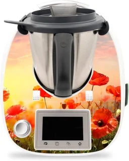 Keukenmachine Sticker - Apparaat Plakfolie - Keuken Decoratie - Op Maat Gemaakt - 326 x 326 cm - Roze