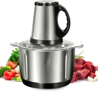 Keukenmachine - voedselmolen groentehakker - 3 liter - zilver