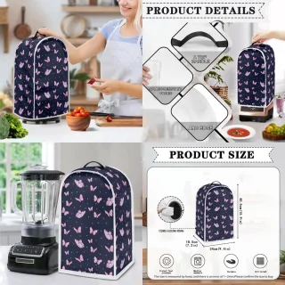 Keukenmachinehoezen Set - Blender en Broodrooster Cover - Keuken Decoratie - Spatwaterdicht Stof - M