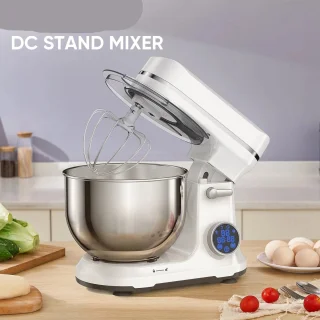 Keukenmixer 1200W met 5L RVS Kom Wit