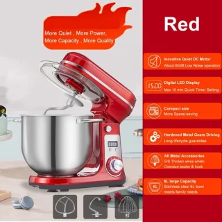 Keukenmixer Foodprocessor Keukenrobot 1200W Rood