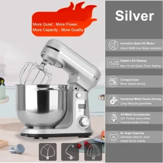 Keukenmixer Foodprocessor Keukenrobot 1200W Zilver
