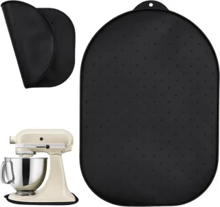 Keukenmixer glijmat - 40 x 27 cm - zwart