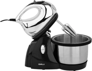 Keukenmixer met kom, kneedmachine, zwart