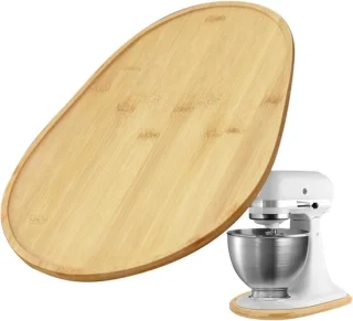 Keukenmixer schuifmat - apparaatplank - 38.5 x 27.5 cm - houtkleur