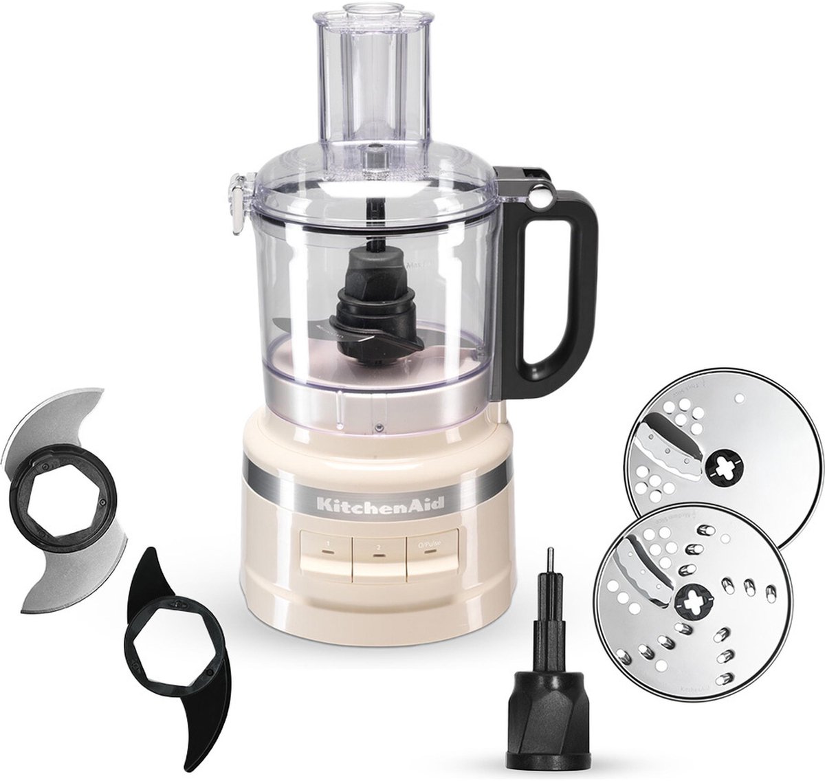 Wat vinden we goed aan de KitchenAid Foodprocessor 1,7L Amandel Wit