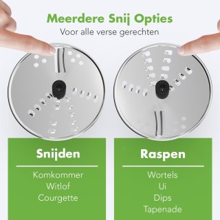 KitchenBrothers Foodprocessor 0,5L RVS Compact