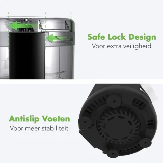 KitchenBrothers Hakmolen 0,5L Zwart