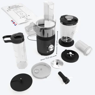 KitchenBrothers Hakmolen 0,5L Zwart