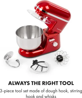 Klarstein Bella Elegance Keukenmachine 2000W 5,2L Rood