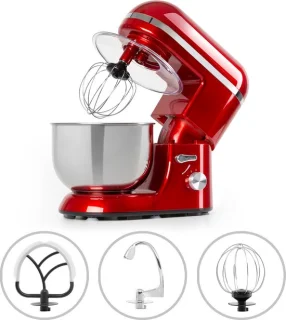 Klarstein Bella Elegance Keukenmachine 2000W 5,2L Rood