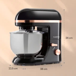 Klarstein Bella Elegance Keukenmachine 2000W 5,2L RVS Zwart