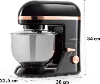 Klarstein Bella Elegance Keukenmachine 2000W 5,2L RVS Zwart