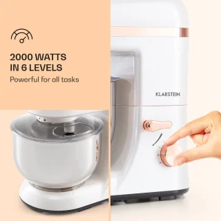 Klarstein Bella Elegance Keukenmachine 2000W 5L Wit