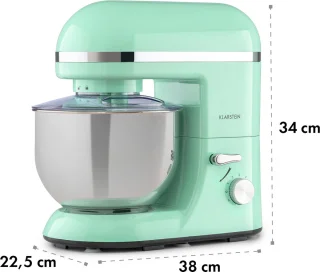 Klarstein Bella Elegance Keukenmachine Mixer 5L Pastelgroen