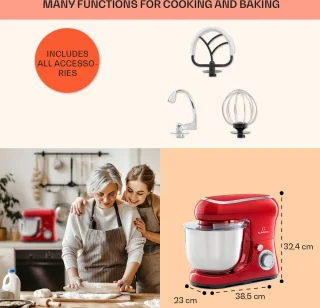 Klarstein Bella Pico 2G Keukenmachine 1300W Rood