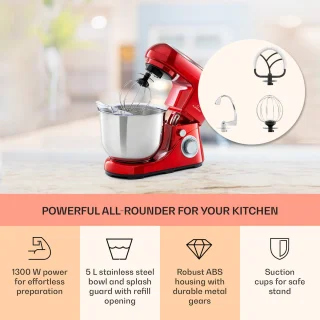 Klarstein Bella Pico 2G Keukenmachine 1300W Rood