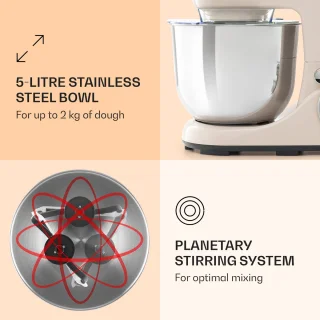 Klarstein Bella Pico 2G Keukenmachine - Crème