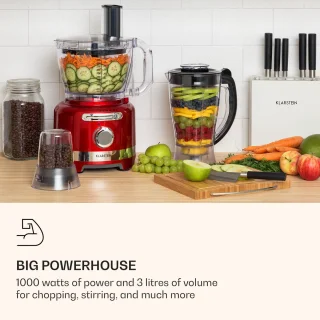 Klarstein Luca Multifunctionele Mixer 3L Rood