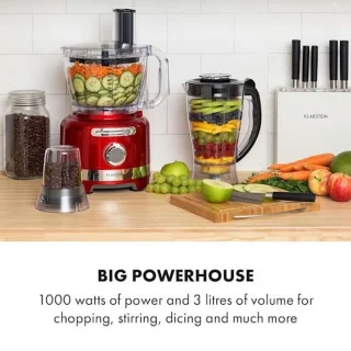 Klarstein Luca Multifunctionele Mixer 3L Rood