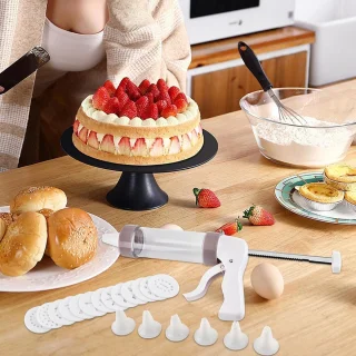 Koekjespers taartdecoratie