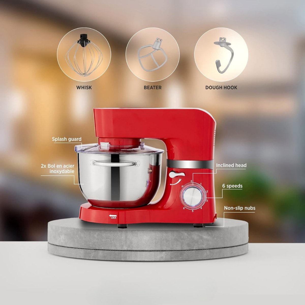 LifeStages Keukenrobot 1500W Rood