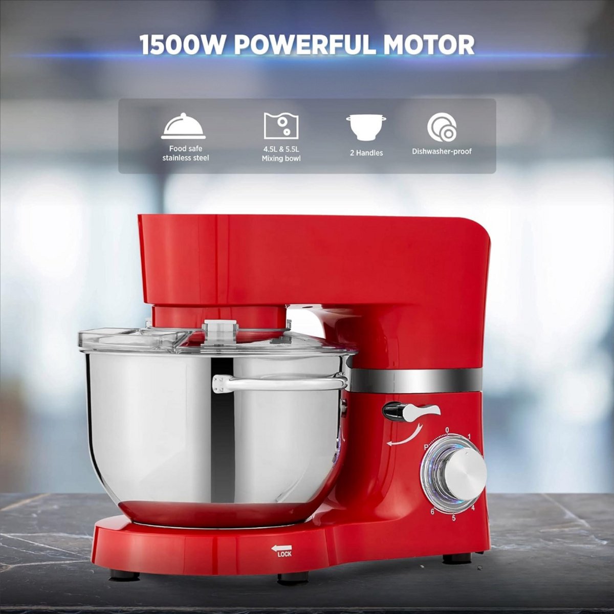 LifeStages Keukenrobot 1500W Rood