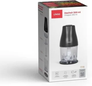 LIVOO Hakmachine 300 ml 400W Zwart