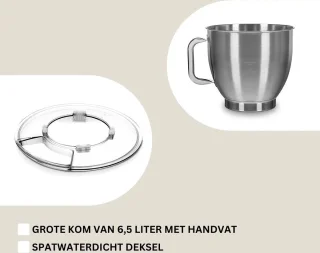 Luxe Deegmachine Zilver - 7 Standen - Keukenmachine