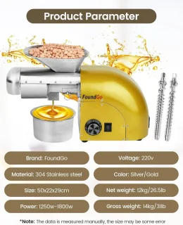 MELVRA Elektrische Oliepersmachine
