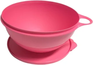 Mengkom met deksel slakom 25x15 cm 5 liter roze
