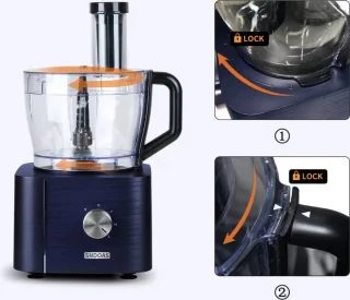 Merkloos Keukenmachine 1100W Donkergrijs